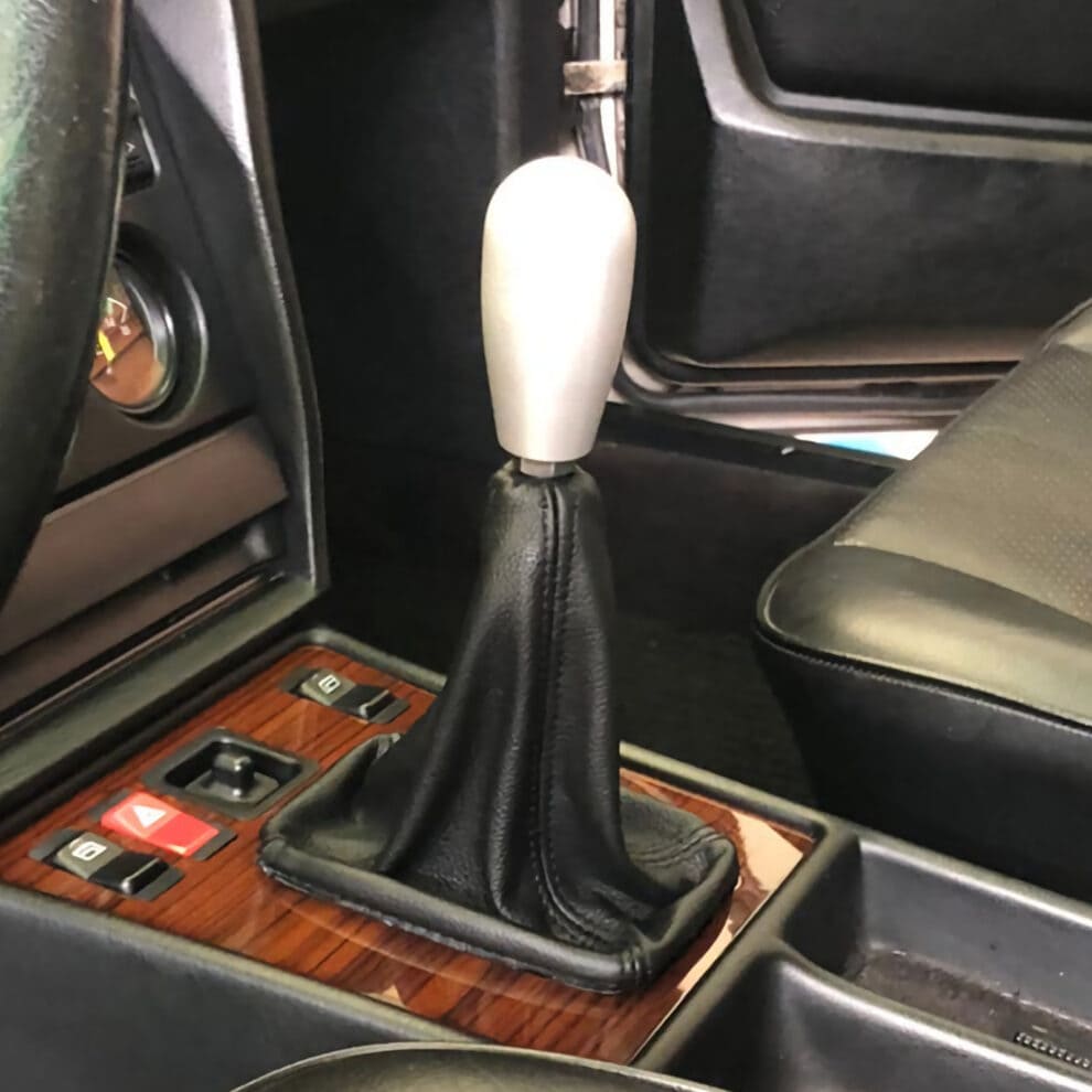 Gear knob touring car style silver Mercedes Benz 190E W201 W124 rpm