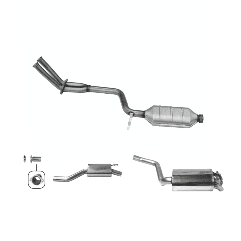 ART 001551 Edelstahl Abgasanlage mit Katalysator Mercedes Benz 190E 1.8 2.0 2.3 W201 A2014900901 A2014901920 A2014902515 A2014902615 A2014909519