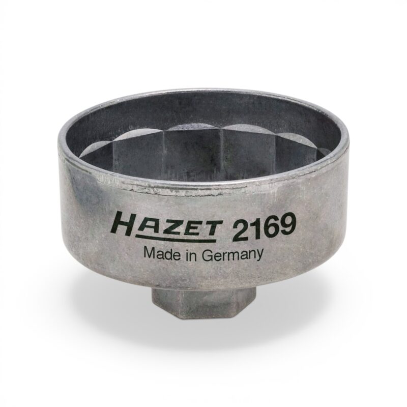 ART 002518 Oelfilterschluessel Oelfilterkappe 74mm 14 kant Mercedes M102 M103 M104 M111 M112 M113 Hazet 2169 2